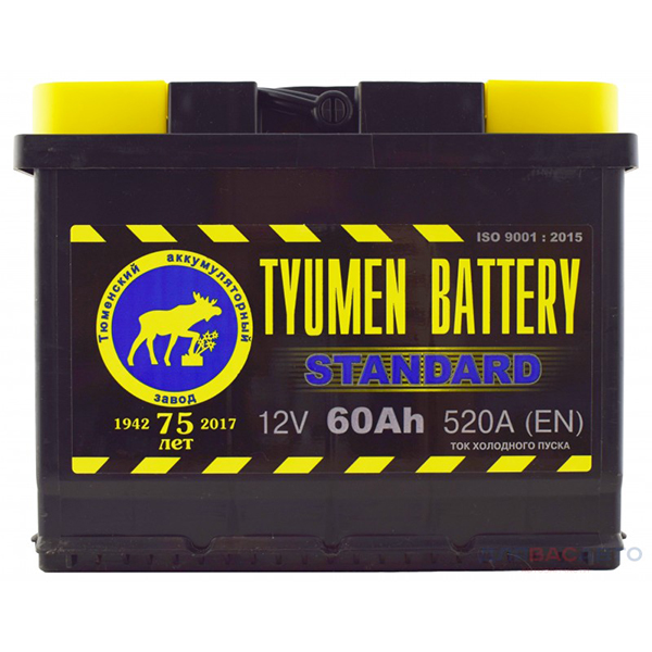 Стандарт 60 а ч. Аккумулятор Tyumen Battery. Аккумулятор 12v 75а/ч 660а Tyumen Battery Standart (прям. Поляр.). Тюменский АКБ 60. Тюменский аккумулятор на 60 ампер.